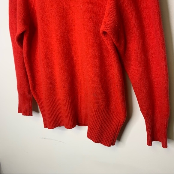 Vintage Hudson Bay Red Lambswool Angora Blend Cowl Neck Sweater Size S/P - Picture 3 of 10